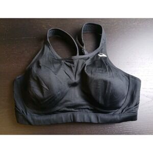 Brooks MAIS Sports Bra‎ Medium Impact Adjustable Straps Black 34E #483C